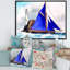 Voilier avec voiles bleues dans une mer orageuse - reproduction sur toile-67387783-67387784