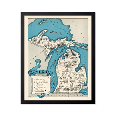 Michigan Pictorial Map No2
