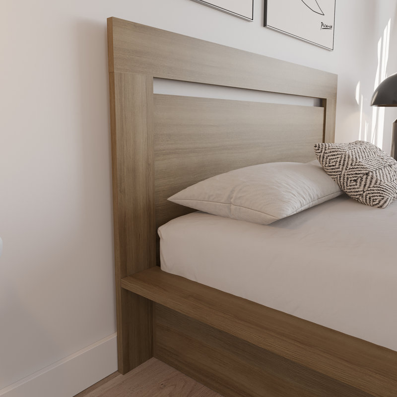 Malibu Panel Headboard, Full, Brown Oak