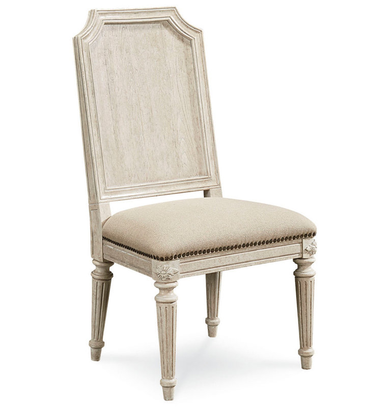 Arch Salvage 18'' H Linen Upholstered Side Chair