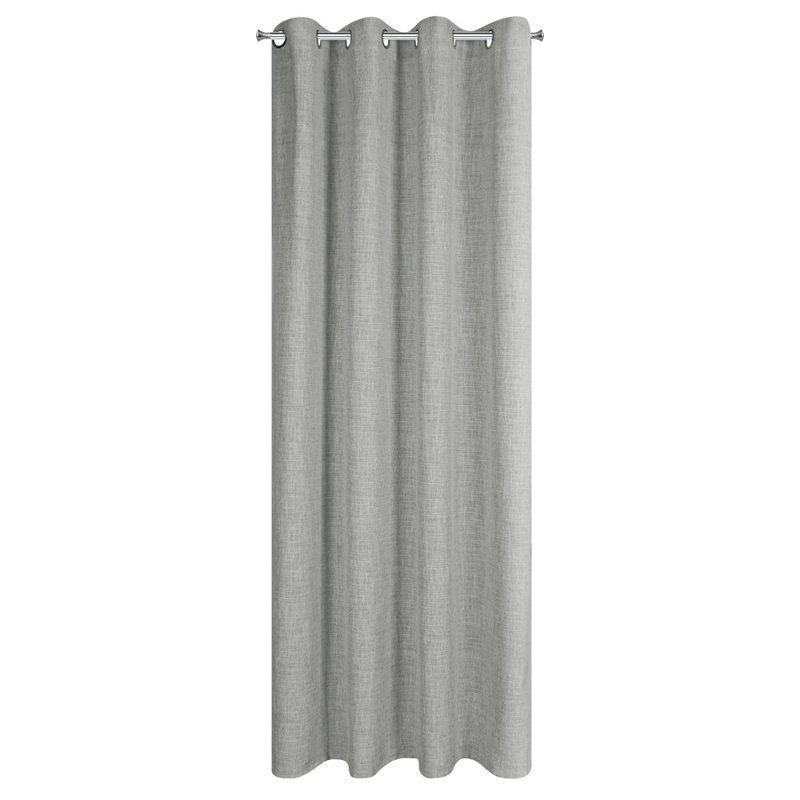 Roma Semi Sheer Curtain Single Panel, Grey/Brown/Blue