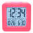 Digital Soft Cube Alarm Tabletop Clock in Pink