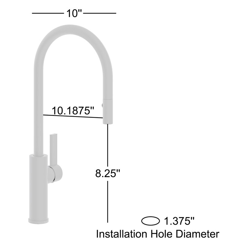 Tuario Pull-Down Single Handle Kitchen Faucet with Accessories, Polished Chrome