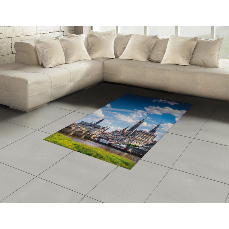 City High Density Long Fiber Poly Threads Decorative Area Rug Carpet, Rectangle 4' x 5'8"