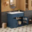 Meuble-lavabo de luxe 36 po avec lavabo en céramique, meuble-lavabo avec 2 grandes portes à fermeture douce et meuble de rangement en bois massif-380712131