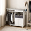 Armoire à planche à repasser autoportante avec rangement, chariot de repassage mobile avec roues verrouillables pour la lessive, la chambre à coucher et le vestiaire