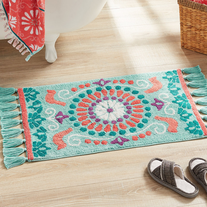 Tapis pour salle de bain Mazie Medallion