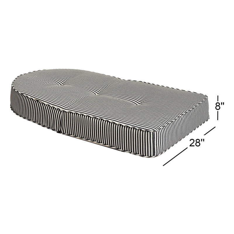 RECLINING PILLOW LOUNGER- LAURENS NAVY, Navy