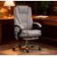 Fauteuil inclinable chauffant, fauteuil de bureau de massage à hauteur réglable, repose-pieds