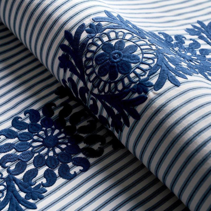 Joelle Stripe Fabric, Blue