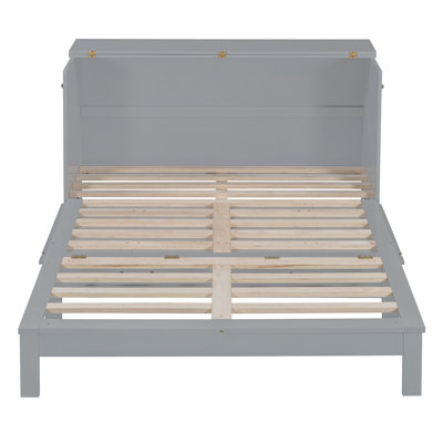 Lit escamotable avec grands tiroirs Murphy, gris
