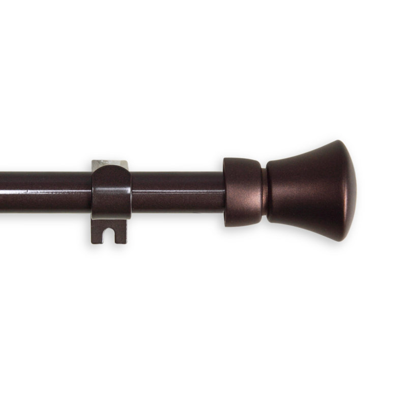 Tringle à rideaux simple Welt, De 28 po à 48 po de largeur, Cacao