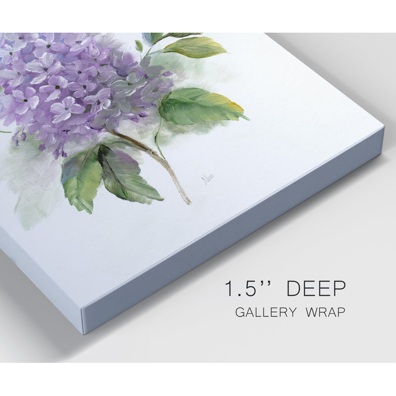 Lilas Romance I - reproduction d'art sur toile tendue, H 48 po x l 32 po x P 1 po