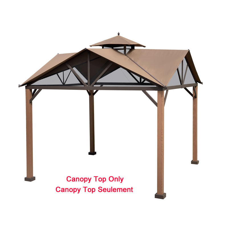 Tan Replacement Canopy Top for 12-ft Gazebo