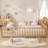 Queen Size Montessori Floor Bed With Fence & Door，kids Montessori Floor Bed With Safety Guardrails,Floor Beds-469048227