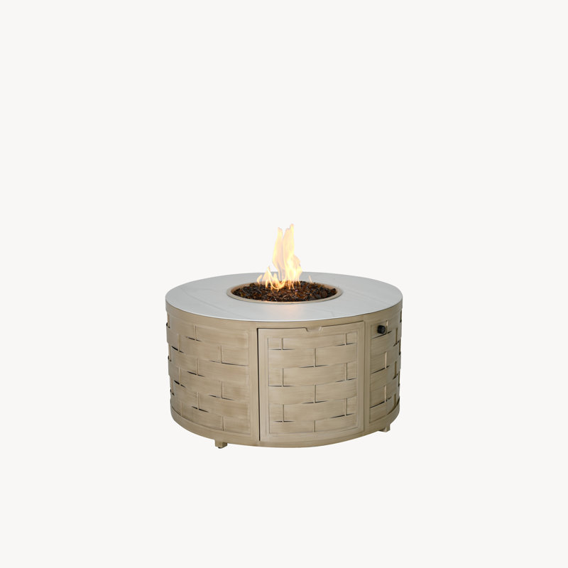 Biscayne 42" Round Coffee Table with Firepit