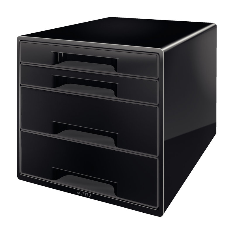 Plastic Desk Organiser, Black/Grey