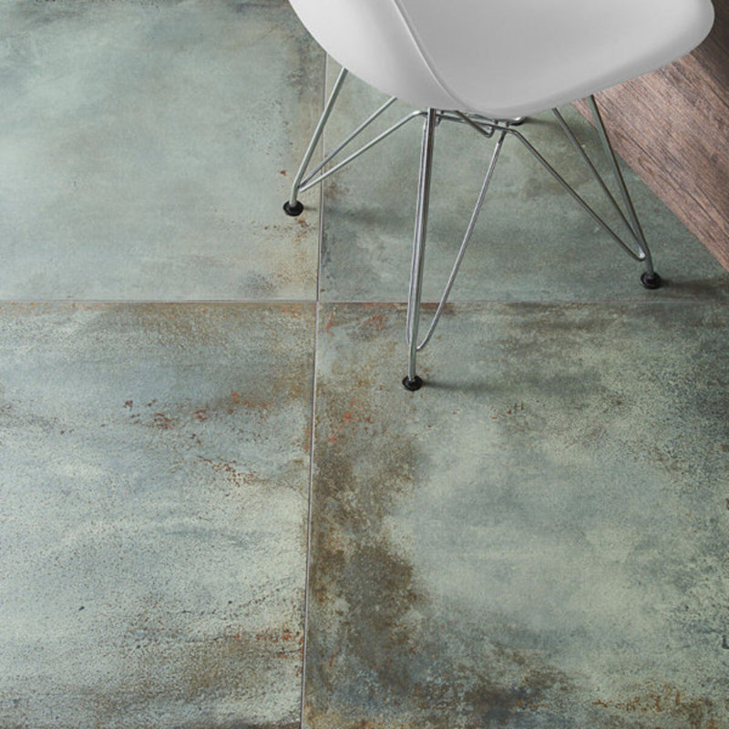 Angela Harris Flatiron 24X48 Semi-Polished Porcelain Tile, Aquamarine