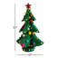 Arbre de Noël en feutre Kalalou avec ornements 3D et étoile - Grand format