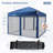 Iron Pop-up Canopy with Removable Mesh Sidewalls and Roller Bag-90566786-86706489