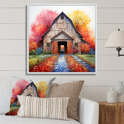" Barn Symmetry Pointillism I "