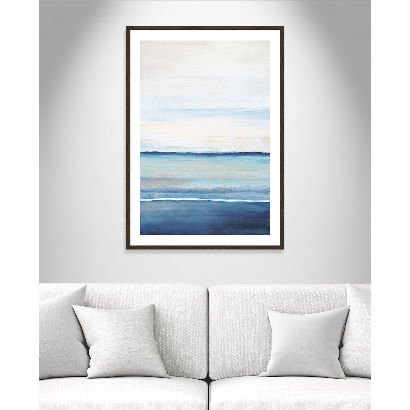 Distant Whispers by Filippo Ioco - Painting Print, Walnut Wood Framed Paper, 41.5" H x 29.5" W x 0.75" D