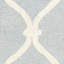 Tapis blanc / bleu en laine à motif géométrique Cannen-2078010544