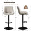 Ensemble de deux tabourets de bar pivotants réglables avec dossiers, confortables et durables pour un îlot de cuisine et divers espaces-1067997616