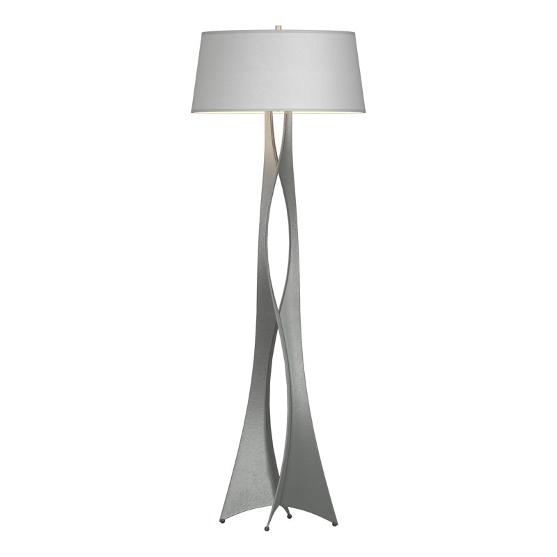 Moreau 62.6" Novelty Floor Lamp, Natural Anna, Vintage Platinum
