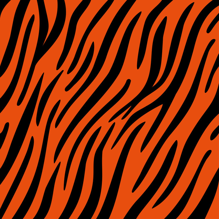 Orren Ellis Tikiyah Stripe Animals Jungle Tiger Pattern. White And Black  Animal Print. Vector Illustration On Canvas by Oksana Zhigulenkova Graphic  Art
