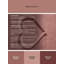 Tapis abstrait moderne et contemporain lavable à la machine Karlov Valentines en brun - reliure rose-2030564232