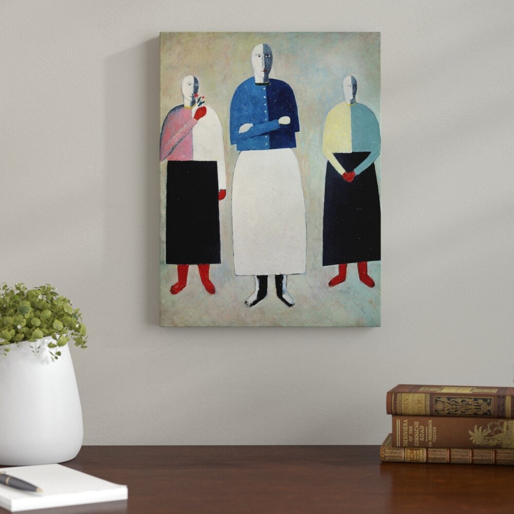 Leinwandbild Three Women von Kazimir Malevich