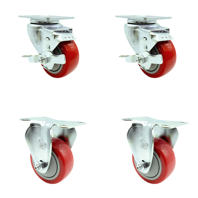 Polyurethane Caster, Red
