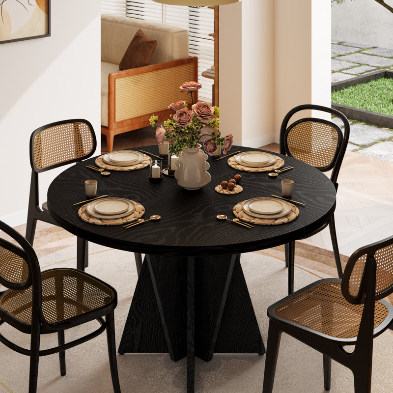 Round Dining Table, Black