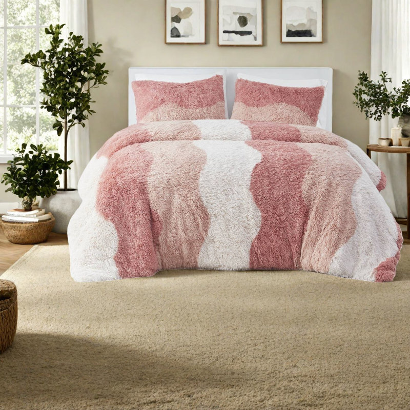 Ensembles de literie pour lit très confortable, fausse fourrure ombragée, maison de chambre à coucher moderne