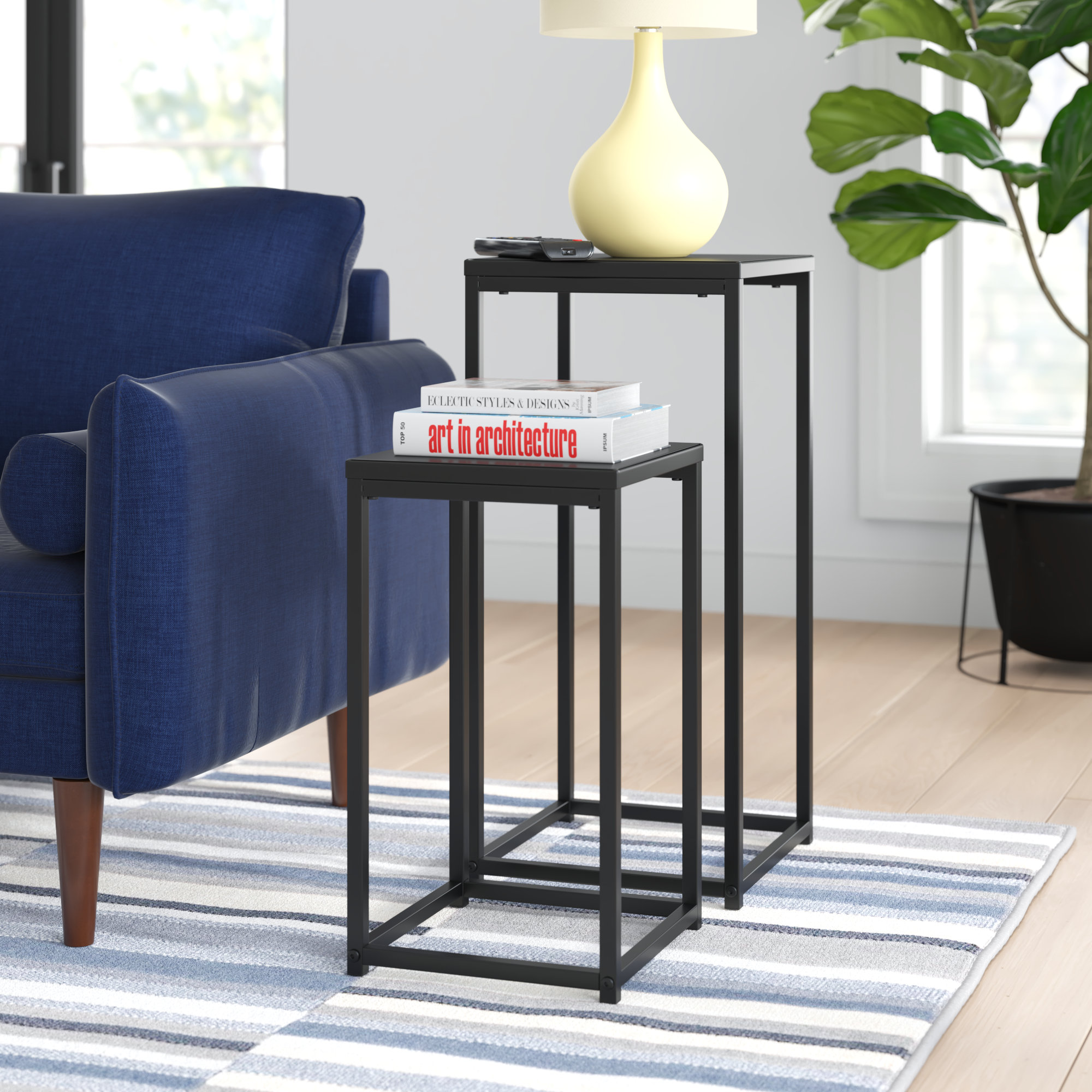 Steel Nesting Table Zipcode Design™ Heberling Frame Nesting Tables & Reviews | Wayfair