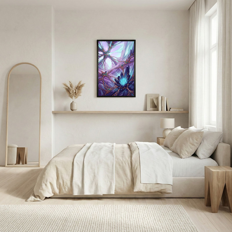 Art mural sur toile violet, 30"H x 20"W