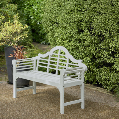 Kuhle PU Painted Traditional Wooden 2 Seater Bench