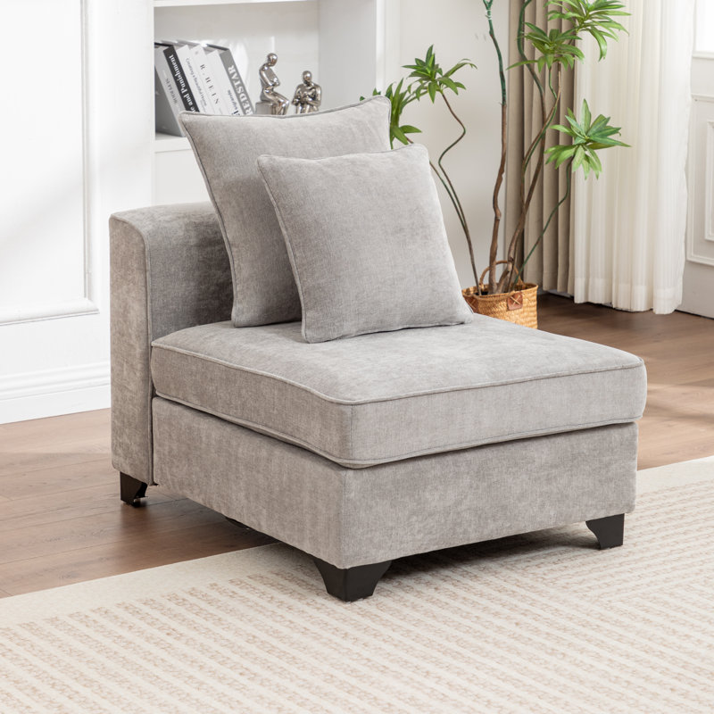 Chaise sans accoudoirs Bennett, Gris