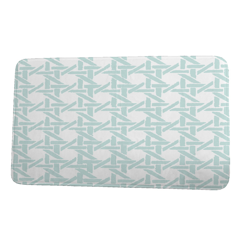 Tapis de bain Hess, H 18 po x L 30 po, Bleu
