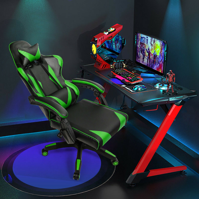 Fauteuil de jeu PC et de course, Black/Green