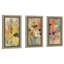 «June Flower Bed», peinture sur cadre 3 pièces-1355901366