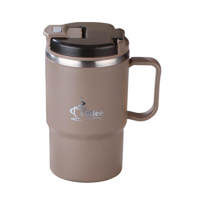 A cup 304 Stainless Steel Double-layer Mug Home Office Water Cup With Handle  Cup