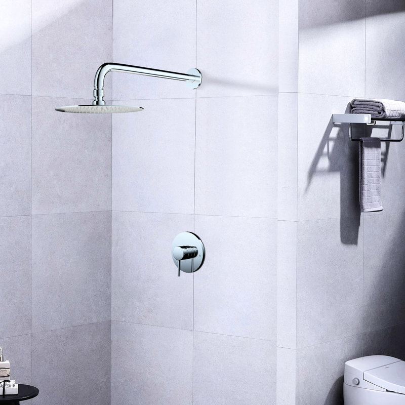 Robinet de douche mural avec valve incluse - Laiton robuste pour un bain rafraîchissant et une douche stable et agréable