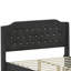 Structure de lit tapissier grand de luxe avec rangement à oreilles et rangement sous le lit-1229079213