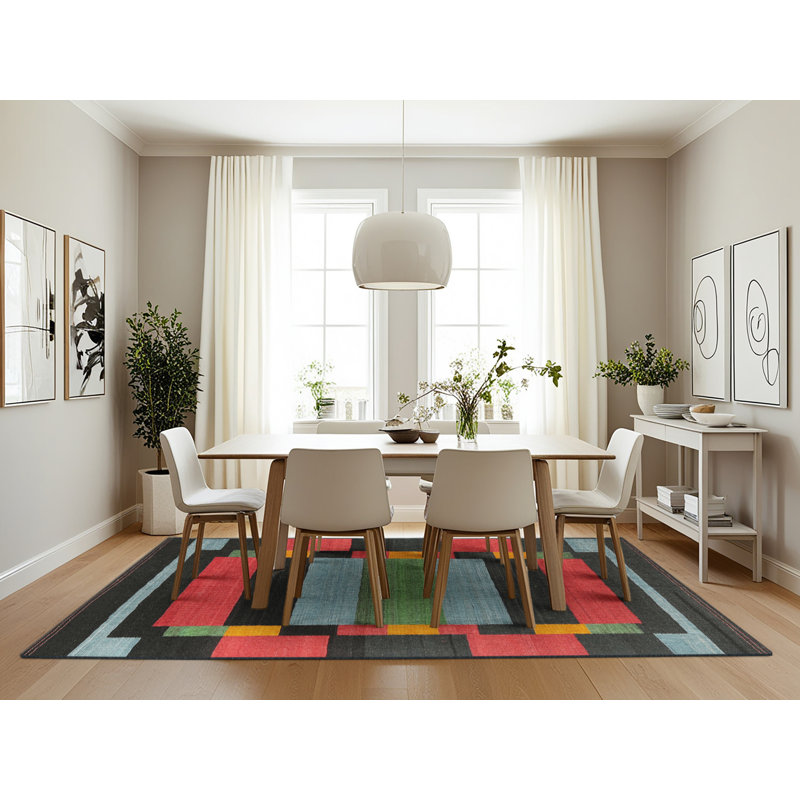 Surface beige contemporaine tapis, Rectangle 7 pi x 10 pi