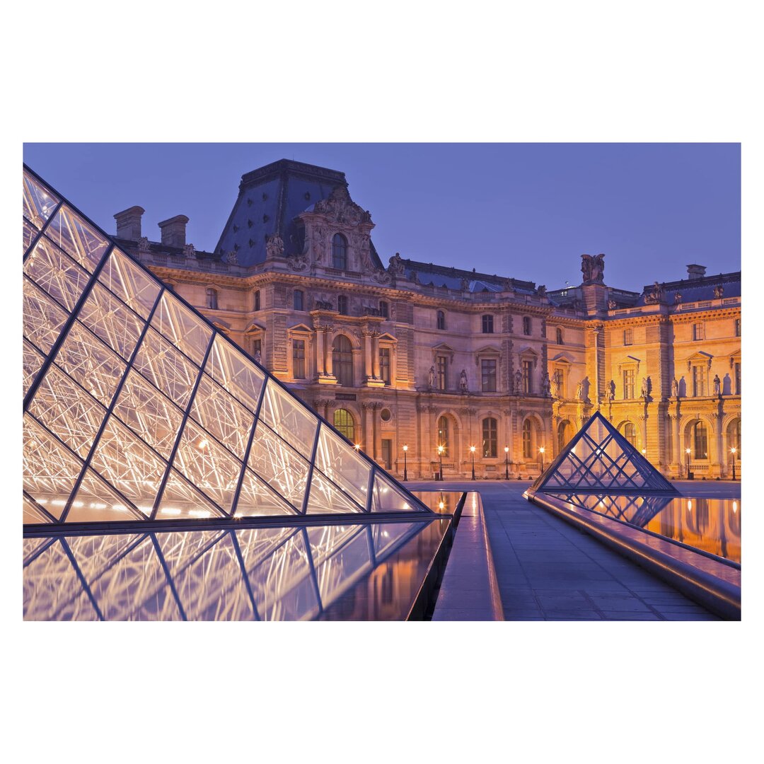 Matt Fototapete Louvre Paris bei Nacht 1,9 m x 288 cm