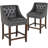 Teja 24" High Transitional Tufted Walnut Counter Height Stool-1731277246-1740077589