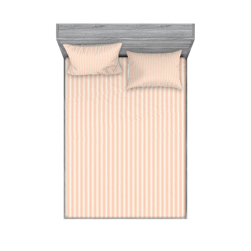 Ensemble de draps rétro Country House, Ensemble de draps pour lit double avec un drap-hou