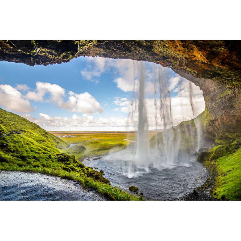 Seljalandsfoss - Wrapped Canvas Print, 30cm H x 46cm W x 3.8cm D